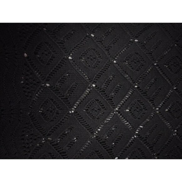 Joie Black Sleeveless Knit Crochet Pattern Midi Dress XS, NWOT. - Picture 5 of 7